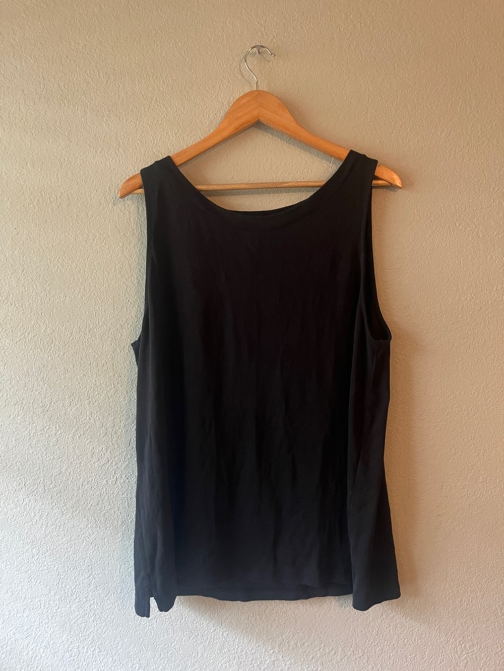 J. Jill Black Sleeveless Pima Cotton Scoop Neck Tank XL